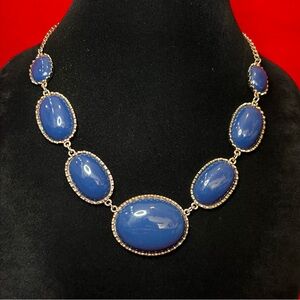 J.Crew Blue and Gold Toned Necklace